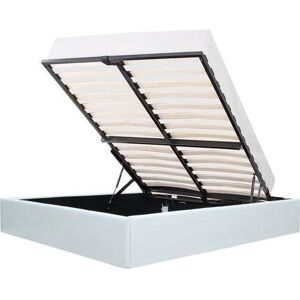 Lit de rangement blanc AUCUNE 140x190cm - Publicité Lit de rangement blanc AUCUNE 140x190cm - Publicité