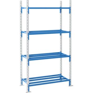 Estantería ajustable de acero Kaiserkraft - 1996mm, Azul Estantería ajustable de acero Kaiserkraft - 1996mm, Azul