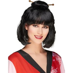 Jadeo Black Chinese Woman Wig - Square Cut, 2 Braids, 2 Chopsticks - Wig Jadeo Black Chinese Woman Wig - Square Cut, 2 Braids, 2 Chopsticks - Wig