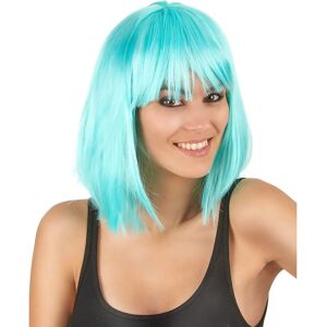 JADEO Woman's mid-length square blue wig - wig JADEO Woman's mid-length square blue wig - wig