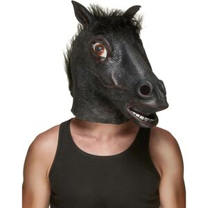 My Other Me Adult Black Horse Head Latex Mask - Mask My Other Me Adult Black Horse Head Latex Mask - Mask