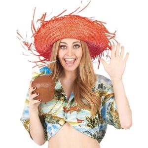 JADEO Model: Adult Orange Hawaii Hat - hat JADEO Model: Adult Orange Hawaii Hat - hat