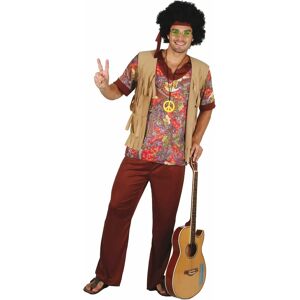 My Other Me Hippie Costume - Red Pattern for Men L My Other Me Hippie Costume - Red Pattern for Men L