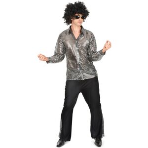 Lacey Wigs Men's Silver Disco Costume - Men's Costume Set Lacey Wigs Men's Silver Disco Costume - Men's Costume Set