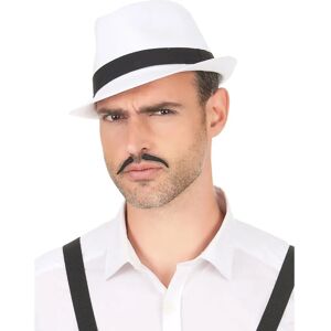 Chapeau Borsalino Blanc Personage - Style Rétro - Publicité Chapeau Borsalino Blanc Personage - Style Rétro - Publicité