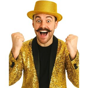 Gold Glitter Plastic Top Hat - Adult Party Accessory Gold Glitter Plastic Top Hat - Adult Party Accessory