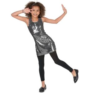 My Other Me Silver Disco Girl Costume - 10-12 yrs My Other Me Silver Disco Girl Costume - 10-12 yrs