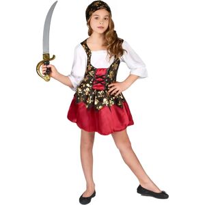 Pirates Girls' pirate costume - Red/White/Black - 10-12 years Pirates Girls' pirate costume - Red/White/Black - 10-12 years