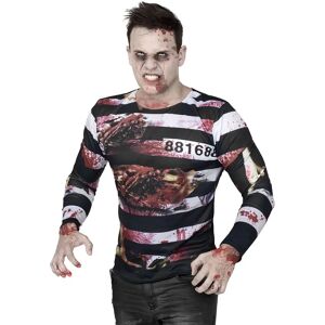 Magic and Horror Zombie Prisoner Halloween T-Shirt black/red M / L Magic and Horror Zombie Prisoner Halloween T-Shirt black/red M / L