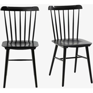 Set de 2 Sillas Ivy - Negro - Estilo Windsor Set de 2 Sillas Ivy - Negro - Estilo Windsor