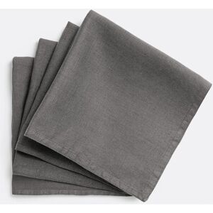 La Redoute Interieurs Servilletas de lino Victorine - 45x45 cm - Negro La Redoute Interieurs Servilletas de lino Victorine - 45x45 cm - Negro