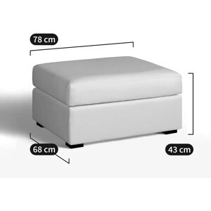 LA REDOUTE INTERIEURS Pouf de algodón Robin - Tapizado en algodón, 1 plaza, Gris LA REDOUTE INTERIEURS Pouf de algodón Robin - Tapizado en algodón, 1 plaza, Gris