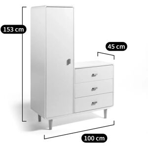 Armoire enfant Jimi La Redoute Interiors - Gain de place Armoire enfant Jimi La Redoute Interiors - Gain de place