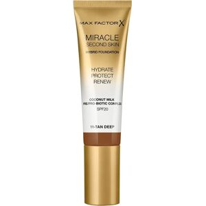 Max Factor Miracle Second Skin Hydrating Foundation - Tan Deep SPF20 Max Factor Miracle Second Skin Hydrating Foundation - Tan Deep SPF20