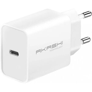Cargador USB-C Blanco 18W Akashi - Cargador de Dispositivo Móvil Cargador USB-C Blanco 18W Akashi - Cargador de Dispositivo Móvil