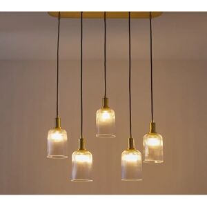 LA REDOUTE INTERIEURS Suspension en laiton et verre - Plafonnier LA REDOUTE INTERIEURS Suspension en laiton et verre - Plafonnier