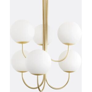 LA REDOUTE INTERIEURS Lampe plafond en laiton et verre opale - Art Déco LA REDOUTE INTERIEURS Lampe plafond en laiton et verre opale - Art Déco