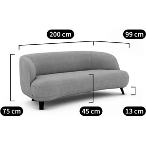Canapé 3 places Rosebury en lin chambray - Mobilier de salon Canapé 3 places Rosebury en lin chambray - Mobilier de salon