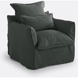 Funda de sofá Odna de lino gris - La Redoute Interieurs - Funda para sillón Funda de sofá Odna de lino gris - La Redoute Interieurs - Funda para sillón