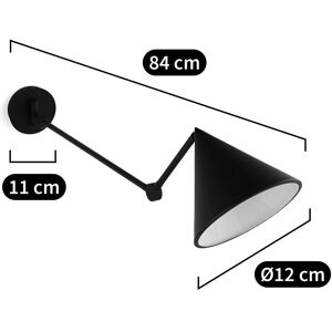 Lámpara de Pared Moke - Brazo Articulado, Acabado Moka, Negro Lámpara de Pared Moke - Brazo Articulado, Acabado Moka, Negro