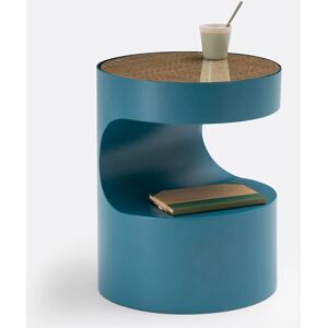 La Redoute Intérieurs Rimel Mesita de noche - Metal, Ratán, Cristal, Azul La Redoute Intérieurs Rimel Mesita de noche - Metal, Ratán, Cristal, Azul