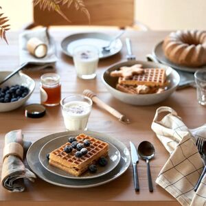 La Redoute Interiors Soul Grau 4er-Set Dessertteller - Steingut La Redoute Interiors Soul Grau 4er-Set Dessertteller - Steingut