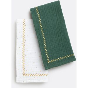 La Redoute Interieurs Kumla Serviettes en Mousseline de Coton Brodée - Vaisselle La Redoute Interieurs Kumla Serviettes en Mousseline de Coton Brodée - Vaisselle