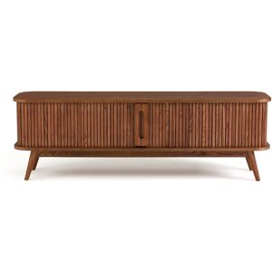 Mueble de TV de nogal La Redoute Interieurs - Puertas correderas Mueble de TV de nogal La Redoute Interieurs - Puertas correderas