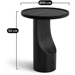 Am.pm Mesa auxiliar de nogal macizo - Diseño escultórico moderno Am.pm Mesa auxiliar de nogal macizo - Diseño escultórico moderno