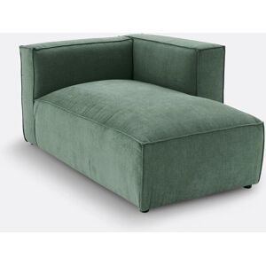 LA REDOUTE INTERIEURS - Seven - Terciopelo texturizado - Verde grisáceo - Chaise longue modular LA REDOUTE INTERIEURS - Seven - Terciopelo texturizado - Verde grisáceo - Chaise longue modular