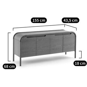 La Redoute Interieurs Lipa Buffet en Chêne - Moderne, 4 Portes La Redoute Interieurs Lipa Buffet en Chêne - Moderne, 4 Portes