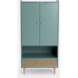 Armario Taga de La Redoute Interieurs - 2 Puertas, Colgador, Ratán, MDF, Verde Armario Taga de La Redoute Interieurs - 2 Puertas, Colgador, Ratán, MDF, Verde