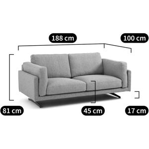 AM.PM Sofá 2P mezcla de algodón César - Muebles de salón AM.PM Sofá 2P mezcla de algodón César - Muebles de salón
