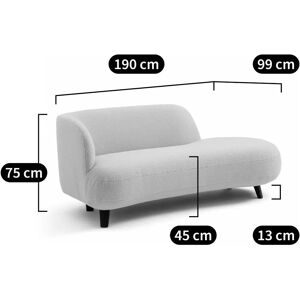 AM.PM Sillón Longue de Terciopelo de Lino Beige - Rosebury AM.PM Sillón Longue de Terciopelo de Lino Beige - Rosebury
