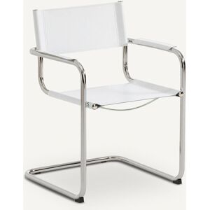 AM.PM Silla de mesa de cuero blanco - Silla de mesa AM.PM Silla de mesa de cuero blanco - Silla de mesa