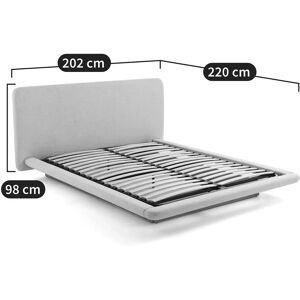 Cama AM.PM con estructura de fresno y tejido texturizado, Slice - Cama Cama AM.PM con estructura de fresno y tejido texturizado, Slice - Cama