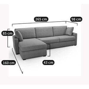LA REDOUTE INTERIEURS Sofá rincón de terciopelo con Bultex, Timor - Cama sofa LA REDOUTE INTERIEURS Sofá rincón de terciopelo con Bultex, Timor - Cama sofa