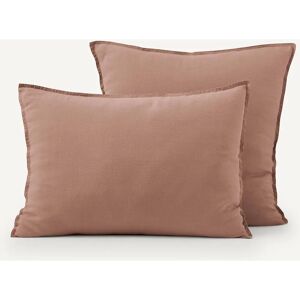 Funda de almohada de lino lavado Elina - 50x70cm - Rosa Funda de almohada de lino lavado Elina - 50x70cm - Rosa