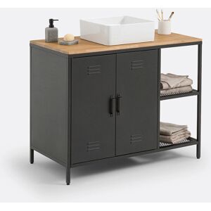 La Redoute Interieurs Hiba Mueble de lavabo negro La Redoute Interieurs Hiba Mueble de lavabo negro