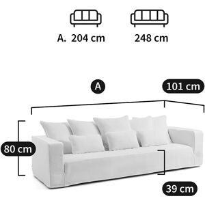 AM.PM Canapé de jardin Natté Blanc - Mobilier d'extérieur AM.PM Canapé de jardin Natté Blanc - Mobilier d'extérieur
