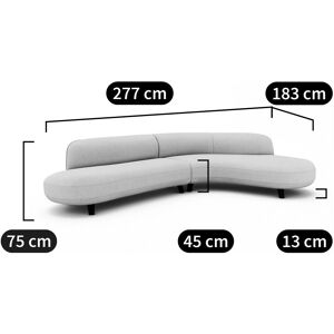 AM.PM Sofá rinconero Rosebury - Sofá de terciopelo AM.PM Sofá rinconero Rosebury - Sofá de terciopelo