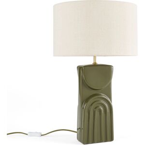 La Redoute Intérieurs Lampe de table en céramique et lin, Topia - Lampe de table La Redoute Intérieurs Lampe de table en céramique et lin, Topia - Lampe de table