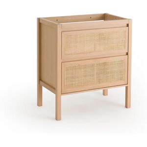 Mueble bajo lavabo Lumpa - 2 cajones, ratán, 80cm Mueble bajo lavabo Lumpa - 2 cajones, ratán, 80cm