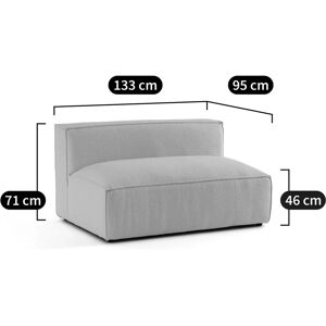 LA REDOUTE INTERIEURS Sofá modular de terciopelo beige - Sofá LA REDOUTE INTERIEURS Sofá modular de terciopelo beige - Sofá