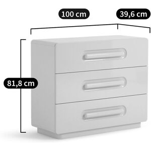 La Redoute Interieurs Newcool Cómoda blanca de 3 cajones - Mueble con 3 cajones La Redoute Interieurs Newcool Cómoda blanca de 3 cajones - Mueble con 3 cajones