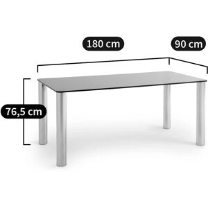 Table à manger Ramcel en acier et verre trempé - La Redoute Interieurs Table à manger Ramcel en acier et verre trempé - La Redoute Interieurs
