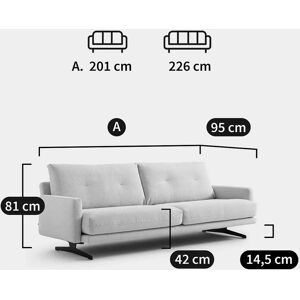 AM.PM Sofá Delicato - Tejido beige, 3/4 plazas - Sofá AM.PM Sofá Delicato - Tejido beige, 3/4 plazas - Sofá