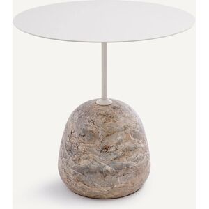 AM.PM Mesa auxiliar de mármol y hierro - 60cm AM.PM Mesa auxiliar de mármol y hierro - 60cm