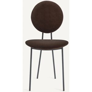 AM.PM Medaillon Rossy - Marron velours acier Chaise AM.PM Medaillon Rossy - Marron velours acier Chaise