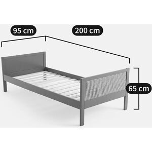 Cama Caneo de La Redoute Intérieurs - 90x190cm - Verde - Cama Cama Caneo de La Redoute Intérieurs - 90x190cm - Verde - Cama
